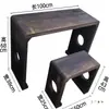 Mesa e Tamboretes Guqin Feitos de Madeira Maciça de Paulownia Queimada, Mesa de Caligrafia Chinesa Zen, Mesa de Chá Estilo Antigo, Mesa e Tamboretes Guqin de Ressonância