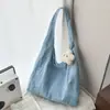 Bolsa de Mano tipo Tote de Nylon Estilo Coreano con Lazo Bordado Gran Capacidad de un Solo Hombro Versátil Bolso de Mano Casual para Salir
