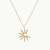Diseño Transfronterizo Europeo y Americano Colgante de Girasol Ins Cadena de Clavícula de Acero Inoxidable Chapado en Oro de 18K Joyería al por Mayor