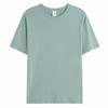 180g de algodão puro vazio branco em torno do pescoço de manga curta T-shirt da juventude T-shirt suporte logotipo personalizado