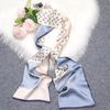 Lenço Longo de Seda Lenço de Seda de Amora Feminino Exquisito Pônei Liso Crepe Cetim Top Camada Dupla Versátil Celebridade da Internet Fita Longa