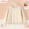 Sudadera de algodón chino para niños, cuello redondo, estilo fino, estilo con forro polar, sudadera con estampado personalizado para uniforme escolar de niños