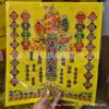 Placa de jade grabada multicolor que deja marcas plateadas al quemarse, utilizada para atraer riqueza, honrar a los ancestros y asegurar paz y fluidez en el viaje.. Edicto de Jade del Emperador de Jade, tamaño grande 31.5*35