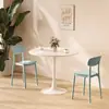 Mesa de comedor estilo Ins mesa de tulipán mesa de negociación mesa de té pequeña redonda mesa de té pequeña blanca nórdica cafetería combinación de mesa de té pequeña