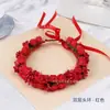 Faixa de Cabeça Dupla com Contas de Espuma em Forma de Rosa, Guirlanda Floral, Acessório de Cabeça Estilo Fada, Adereço para Fotografia, Decoração de Casamento, Faixa de Cabeça para Noiva