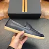 Mocasines de cuero genuino con patrón de lichi de capa superior para hombre, ZEG zapatos slip-on de suela blanda, Suministro transfronterizo europeo y americano