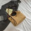 Este ano, a bolsa pequena super popular feminina 2024, nova bolsa mensageiro para outono e inverno, bolsa portátil de balde