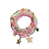 Pulsera de cuentas bohemia multicapa, pulsera de estilo étnico con estrella de mar y concha estilo vacacional, joyería para mujer al por mayor