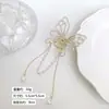 Pasador de Metal Mariposa Transfronterizo, Colgante de Borla para Cabello a Medio Recoger Femenino y de Alta Gama 2024 Clip para la Parte Posterior de la Cabeza del Festival de los Faroles