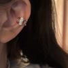 Clip de Oreja Avanzado de Arco del Triunfo con Diamantes Completos Sin Agujeros en las Orejas Estilo Fragante para Mujer Pendientes Elegantes