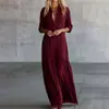 Verano 2026 Amazon Nueva Moda Europea y Americana para Mujer Color Sólido Elegante Camisa de Vestir con Cuello y Botones Vestido Largo