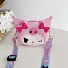 Cartera de Monedas Nueva Kuromi Transfronteriza Bolsa de Silicona de Dibujos Animados Bolsa para Niños Fabricante Directo Bolsas para Niñas Accesorios Bolso de Hombro