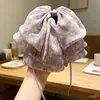 Presilha de Cabelo com Laço Floral para Mulheres, Presilha para Rabo de Cavalo, Grampo para Meio Preso, Acessório de Cabelo com Presilha Floral de Múltiplas Camadas para Rabo de Cavalo