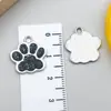 Collar con Colgante de Huella de Pata de Perro de Colores Brillantes DIY, Llavero, Encanto, Accesorios de Joyería de Aleación de Esmalte con Forma de Pata de Oso, Pata de Gato