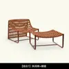 Cadeira Casual de Corda de Designer para Exterior Mesa de Café Sofá Pátio Varanda Cadeira de Rattan Individual Hotel Jardim Exterior Terraço