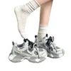 Zapatos de suela gruesa 'Little Monster Dad Shoes' para Mujer 2026 Primavera/Verano Nuevos Versátiles Superficie de Malla Suela de Plataforma Aumento de Altura Calzado Deportivo Casual