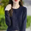 Cardigã feminino de malha fina com strass, estilo fino para primavera e outono, emagrecedor, elegante, versátil, peça externa estilosa, moda feminina da moda
