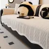 Cojín de sofá de chenilla para todas las estaciones, modelo nuevo 2026, simple y elegante, funda de cojín para asiento de sala de estar con característica antideslizante fija