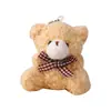 Boneca de Desenho Animado Gravata Borboleta Urso de Pelúcia Curta Boneca Brinquedo Pingente de Bolsa Chaveiro de Carro Dia das Crianças Pequeno Presente