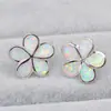 Celebridad de Internet Transfronterizo Estilo ins Pendientes de Flor de Cinco Pétalos Platino Aobao Bisutería Exquisita para Mujer Temperamento de Dama