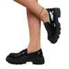 Zapatos de Cuero Estilo Británico para Mujer 2025 Otoño Nuevos Mocasines de Suela Gruesa Zapatos Casuales de Universidad de Moda para Mujer