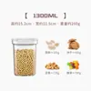 Contenedores Cuadrados Transparentes Sellados para Almacenamiento de Mascotas para Cocina, a Prueba de Humedad, Apilables, Adecuados para Almacenar Granos, Bocadillos y Frutas Secas