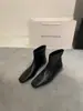 Botas Chelsea novas estilo coreano 2026, de salto baixo, sola reta, bico quadrado, cor nude, retrô, versáteis, sapatos de cano curto, botinhas para mulheres