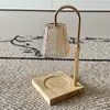 Calentador de Velas Europeo y Americano Amazon con Temporizador y Regulador de Intensidad, Altura Ajustable, Madera Maciza Cuadrada Aromaterapia