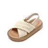 Sandalias Niña Niños Trenzadas Calzado Playa Seaside 2024 Niñas Pequeñas Suela Suave Estilo Princesa Zapatos Casuales Bebé Pedrería
