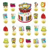 Tenedores para Pasteles de Dibujos Animados Nuevos Transfronterizos de Stitch, Fútbol, Paw Patrol, Decoración de Escena para Fiestas de Cumpleaños