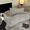 Juego de Cama de Terciopelo de Leche Otoño e Invierno Juego de Cuatro Piezas Funda de Edredón Gruesa de Terciopelo Coral de Doble Cara Sábana de Franela Individual Juego de Tres Piezas
