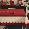 Mantel festivo rojo de Año Nuevo 2026 modelo nuevo, impermeable, a prueba de aceite, lavable, cubierta para mesa de comedor sin esfuerzo, tapete anti-suciedad para mesa de Año Nuevo