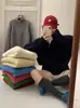 Suéter de punto grueso cálido de diseño nuevo para otoño e invierno estilo coreano con cuello alto y media cremallera, suéter de punto de moda para mujer