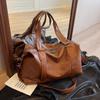 Bolsa Grande Capacidade Transfronteiriça Feminina Outono e Inverno 2024 Nova Bolsa Transversal Vintage Versátil Casual Ombro Comutador Bolsa Almofada