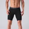 Pantalones Deportivos Ajustados Transfronterizos para Fitness de Hombres, Shorts de Baño, Calzoncillos Boxer Anti-Exposición, Anti-Vergüenza, Alta Elasticidad, Leggings Unisex de Siete Puntos