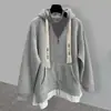 Sudadera con Capucha y Trenzas para Hombre 2026 Primavera/Otoño Diseño de Moda Ropa de Pareja de Nicho Chaqueta Top