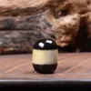 Cuentas de hilo de ágata vieja dientes de tigre dientes de tres ojos cuentas amarillas negras doradas pasta desgastada pulsera DIY accesorios de estilo étnico