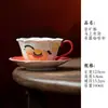 Colección de juego de té de cerámica pintado a mano con engobe: gaiwan, tetera, taza de maestro, taza de degustación, soporte para tetera, taza de café