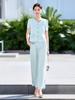 Cárdigan de manga corta de verano Abrigo estilo Chanel Pantalones de mujer Moda casual de verano Abrigo elegante para ir al trabajo Top fino
