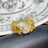Anillo Abierto de Zirconia con Goteo de Aceite Esmaltado Serie Dorada Vintage Retro Lujo Ligero de Gama Alta para Mujer