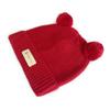 Gorro de punto para niños, nuevo gorro de lana con orejas de oso, con letras de cuero, para otoño e invierno, para niños y niñas