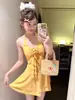2025 Nuevo Traje de Baño Enterizo Tipo Falda y Boxer para Mujer para Cubrir el Vientre y Aspecto Adelgazante Traje de Baño para Resort de Playa y Aguas Termales Dropshipping