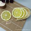 Rodajas de Limón de Fruta Simulada Doble Cara Rodajas Grandes de Limón Rodajas de Naranja Modelo Exhibición de Ventana Accesorios para Sesión de Fotos