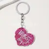 Llavero de Regalo I Nuevo Estilo Corazón de Melocotón Amor Ma Letras Inglesas Momlo Llavero Youma Día de la Madre Ve