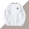 Moletom masculino de gola redonda e manga longa para primavera e outono, top casual de corte solto, peça versátil para o guarda-roupa masculino