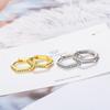 Brincos de Pentágono, Brincos Elegantes Japoneses e Coreanos, Brincos de Diamante Simples e Combinantes, Joias de Brinco em Estilo Frio para Homens e Mulheres