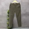 Calça Casual Simples Masculina Verão Tendência Fina Algodão Pequena Reta Masculina Negócios Nove Pontos Nova