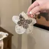 Pinza de Agarre Mediana Mariposa de Gasa Temperamento Versátil Reductora de Edad Pinza de Tiburón Pinza para el Cabello Pequeña Bola para Cola de Caballo Pinza para el Cabello