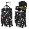 Bolsa de carrito retráctil bolsa de compras de supermercado plegable portátil Carrito de compras de rueda universal compras de comestibles carrito de arrastre para el hogar camping