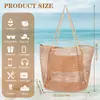 Bolsa de Tote Calada para Vacaciones en la Costa, Bolsa de Playa de Malla Grande para Exteriores, Bolso de Hombro de Verano para Viajes, Bolsa de Playa